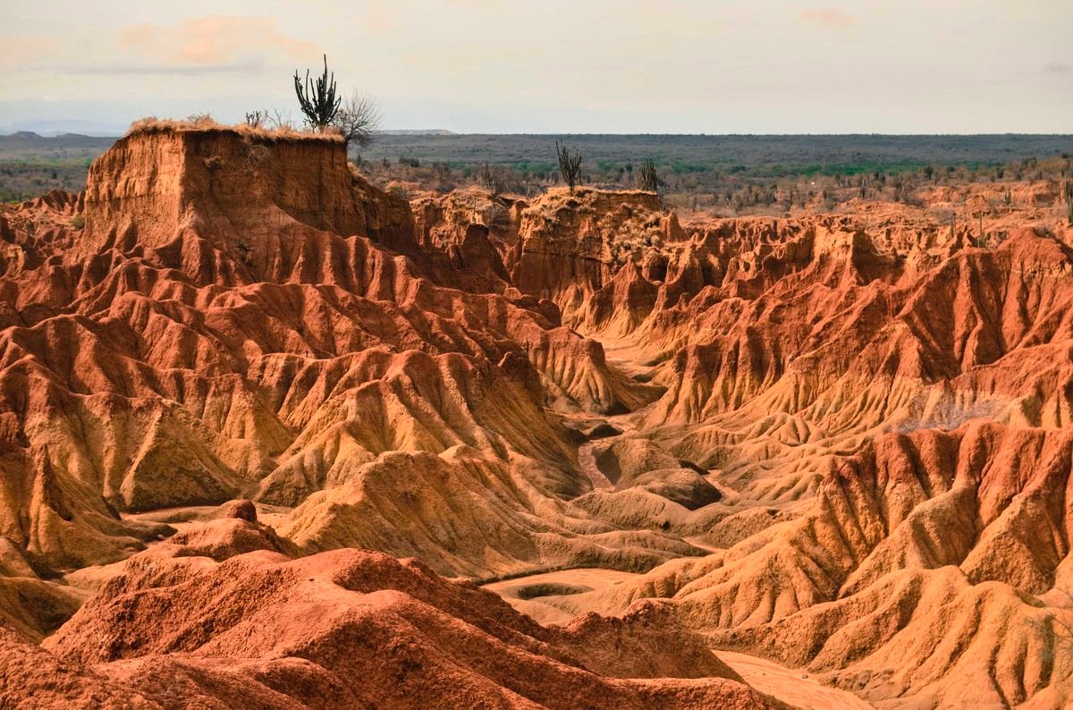 Paisaje del desierto rojo de la Tatacoa, plan desde Medellín